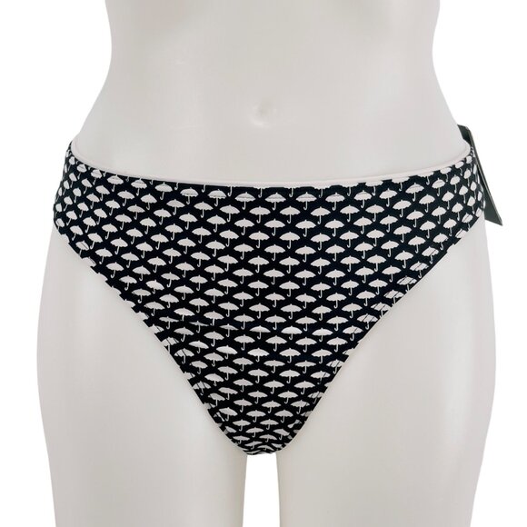KENNETH COLE REACTION Women's Swimsuit Bottom Black White Umbrellas' Size XL - Picture 9 of 9